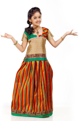 14% OFF on Kanakadara Self Design Girl's Lehenga Choli 14% OFF on Kanakadara Self Design Girl's Lehenga Choli
