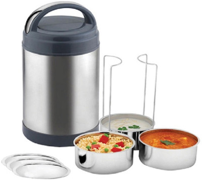 Gifts Kart Gifts Kart- Power-Plus-Steel-Finish-Lunch-Set of 3 Container 3 Containers Lunch Box Gifts Kart Gifts Kart- Power-Plus-Steel-Finish-Lunch-Set of 3 Container 3 Containers Lunch Box