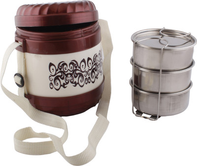 eGizmos Vector _insulated tiffin_3stainless steel containers with lifter(Maroon) 3 Containers Lunch Box eGizmos Vector _insulated tiffin_3stainless steel containers with lifter(Maroon) 3 Containers Lunch Box