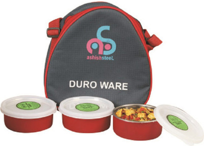 15% OFF on Kripa Steel 3 pcs lunch pack 3 Containers Lunch Box 200 ml 15% OFF on Kripa Steel 3 pcs lunch pack 3 Containers Lunch Box 200 ml