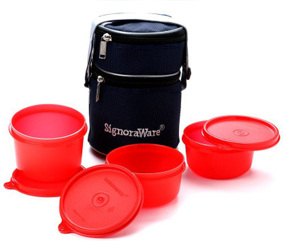 Signoraware 538 Officers 3 Containers Lunch Box