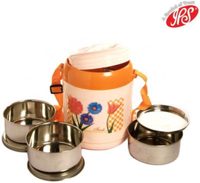 IPS Housewares Star Three Orange 3 Containers Lunch Box IPS Housewares Star Three Orange 3 Containers Lunch Box