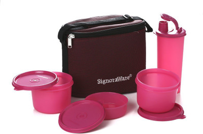 Signoraware 521 Combo Executive (Medium) With Bag 4 Containers Lunch Box