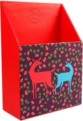 69% OFF on Studio Pandora Purple Deer PU Leather Table Top Magazine Holder