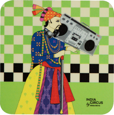 India Circus Maharaja Loves Music Fridge Magnet