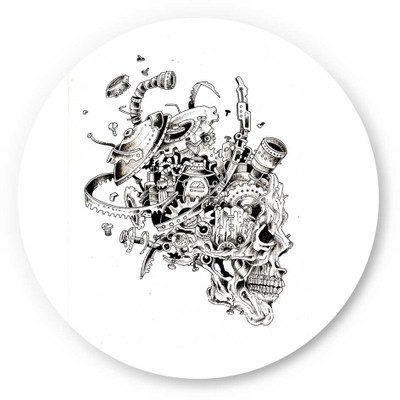 33% OFF on PosterGuy Mechanical Skull Black Sketch Fridge Magnet 33% OFF on PosterGuy Mechanical Skull Black Sketch Fridge Magnet