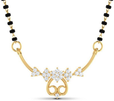 JacknJewel 0.22 Carat Diamond 18 Kt Gold Yellow Gold Mangalsutra