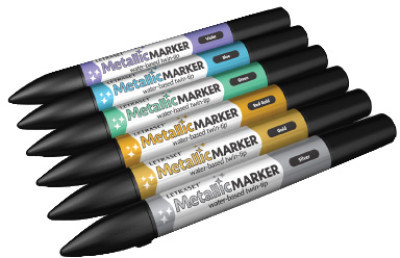 Letraset Metallic Permanent Water-based Marker Letraset Metallic Permanent Water-based Marker