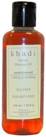 Khadi Sandalwood Massage Oil-SLS & Paraben Free - 210 Ml