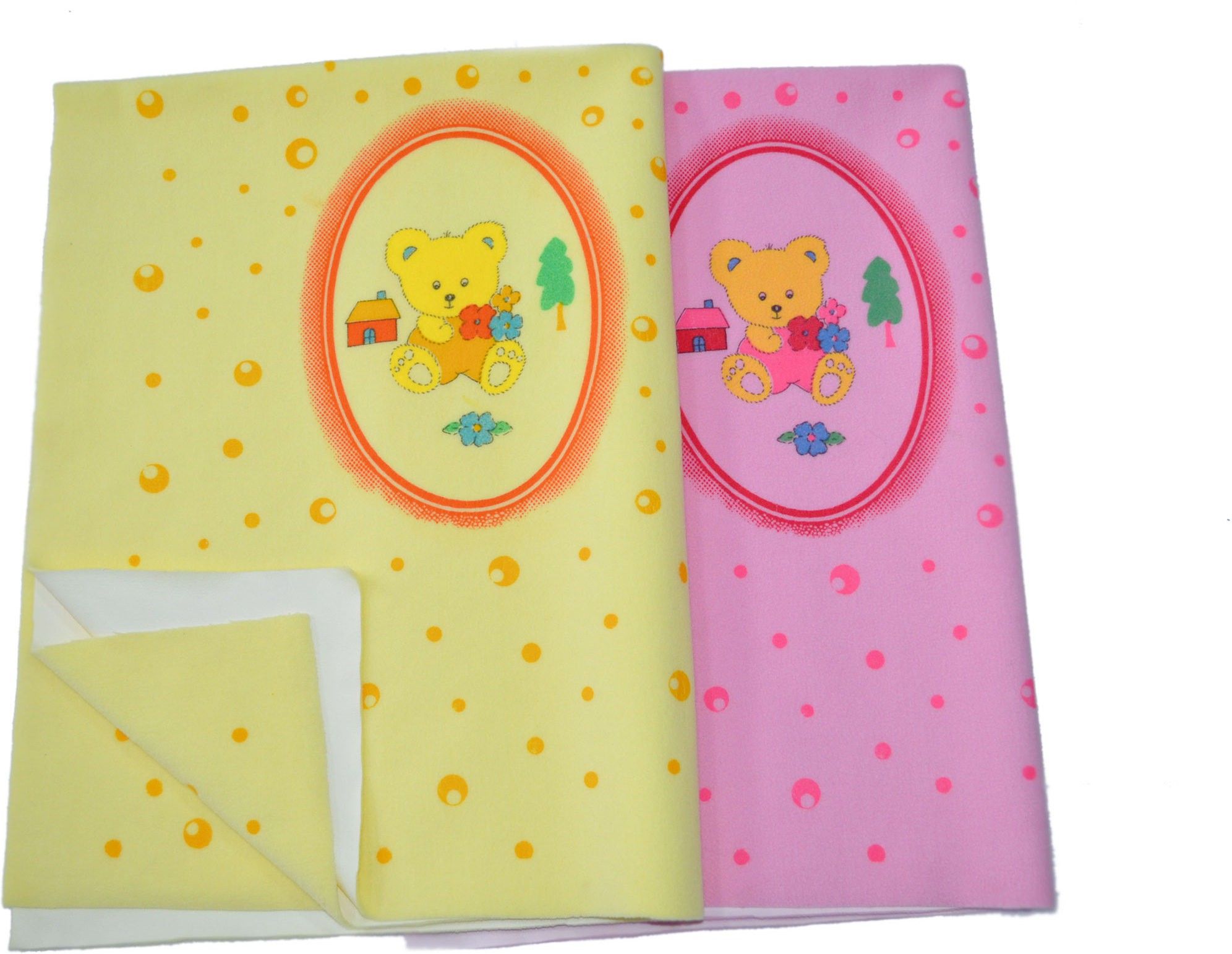 18% OFF on Tiny Petals Cotton Medium Sleeping Mat Breathable Waterproof Bed Protector Dry Mat- Medium 2 Pcs Set