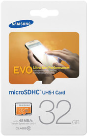 Samsung Evo 32 GB MicroSD Card UHS Class 1 48 MB/s Memory Card