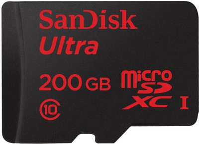 SanDisk Ultra 200 GB MicroSDXC Class 10 90 MB/s  Memory Card