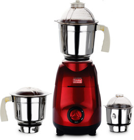 Kitchen King Woodland 750 W Mixer Grinder (Red, 3 Jars)