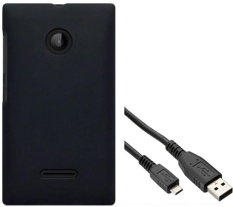 Chevron Premium Back Cover Case for Microsoft Lumia 532 with Data Cable (Black) Combo Set
Chevron Premium Back Cover Case for Microsoft Lumia 532 with Data Cable (Black) Combo Set