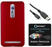 Chevron Back Cover Case for Asus Zenfone 2 Deluxe ZE551ML with HD Screen Guard & Data Cable (Red) Combo Set
Chevron Back Cover Case for Asus Zenfone 2 Deluxe ZE551ML with HD Screen Guard & Data Cable (Red) Combo Set