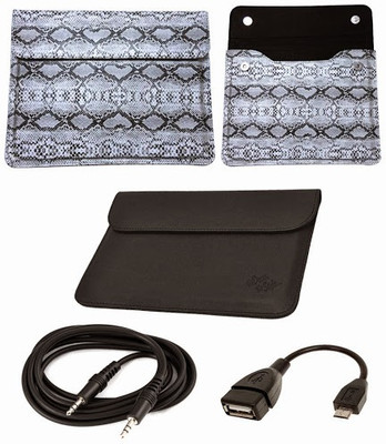 53% OFF on My Dress My Style 7 Inch Snake Pattern with Sleeve Flip Case /Tablet Cover For Huawei MediaPad S7-301w Combo Set