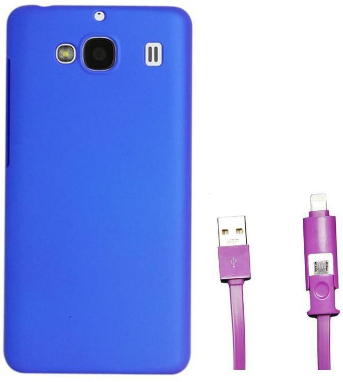 Chevron Premium Back Cover Case for Mi Redmi 2 Prime with 2 In 1 Data Cable (Micro USB & Lighting) (Royal Blue) Combo Set
Chevron Premium Back Cover Case for Mi Redmi 2 Prime with 2 In 1 Data Cable (Micro USB & Lighting) (Royal Blue) Combo Set