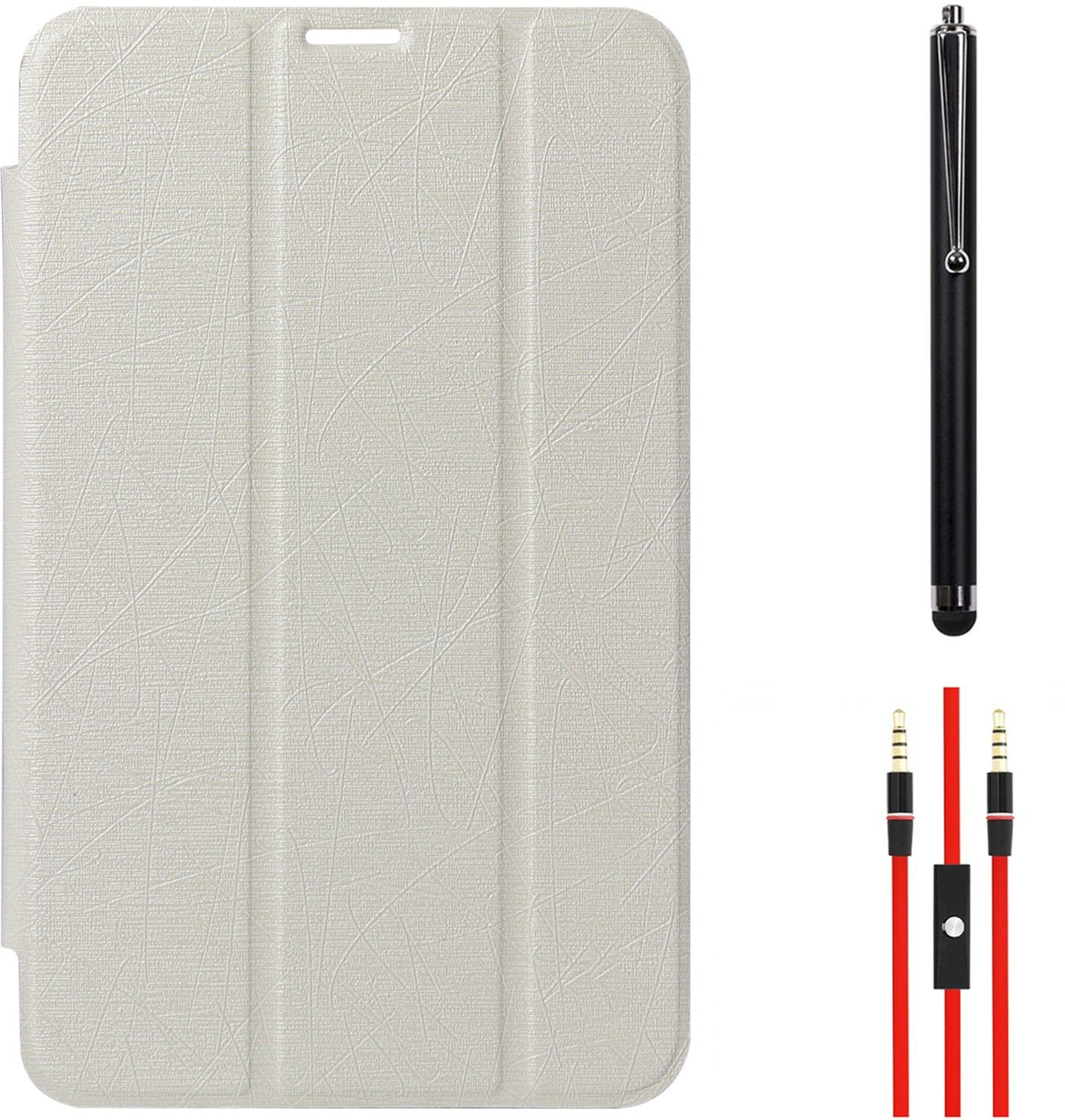 DMG Tri-Fold Folio Case for Lenova Ideatab A3000 (White) + AUX Cable + Stylus Combo Set
DMG Tri-Fold Folio Case for Lenova Ideatab A3000 (White) + AUX Cable + Stylus Combo Set