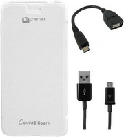 YGS Flip Case For Micromax Canvas Spark Q380 -White ,Micro OTG With Micro USB Data Cable Combo Set
YGS Flip Case For Micromax Canvas Spark Q380 -White ,Micro OTG With Micro USB Data Cable Combo Set