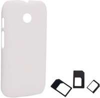 Chevron Premium Back Cover Case with Multi Sim Adapter for Moto E (2nd Gen) 3G (White) Combo Set
Chevron Premium Back Cover Case with Multi Sim Adapter for Moto E (2nd Gen) 3G (White) Combo Set
