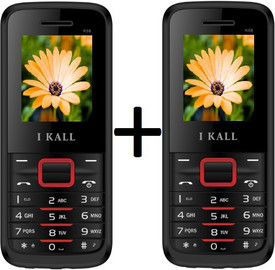 I KALL 1.8 INCH DUAL SIM COMBO OF TWO MULTIMEDIA PHONE WITH FM & BLUETOOTH(K88RED+K88RED) (Red)