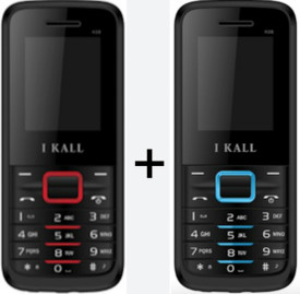 IBall K-88 Set Of 2 Dual SIM Multimedia Mobiles (Black & Red, Black & Blue)