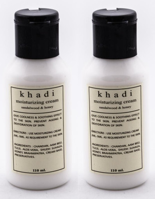 Khadi Sandalwood with Honey Moisturizing Cream Pack of 2 220 ml Khadi Sandalwood with Honey Moisturizing Cream Pack of 2 220 ml