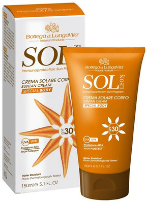Bottega Di Lungavita Suntan Cream Body SPF 30 (150 Ml)