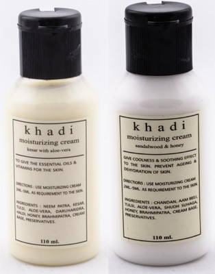 Khadi COMBO - Kesar & Sandalwood Moisturizing Cream with Aloe Vera 220 ml Khadi COMBO - Kesar & Sandalwood Moisturizing Cream with Aloe Vera 220 ml