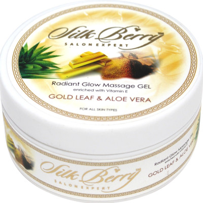 5% OFF on Silk Berry Gold Leaf and Aloe Vera Radiant Leaf Massage Gel 250 g 5% OFF on Silk Berry Gold Leaf and Aloe Vera Radiant Leaf Massage Gel 250 g