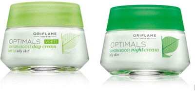 Oriflame Sweden Optimals White Oxygen Boost Day And Night Cream OILY Skin (50 G)