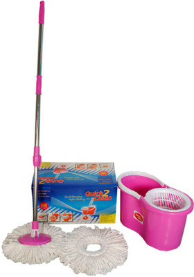 39% OFF on Quick 2 Clean Pink spin with 4 absorbers Mop Set 39% OFF on Quick 2 Clean Pink spin with 4 absorbers Mop Set