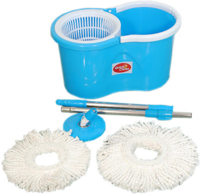Quick 2 Clean Blue spin with 4 absorbers Mop Set Quick 2 Clean Blue spin with 4 absorbers Mop Set