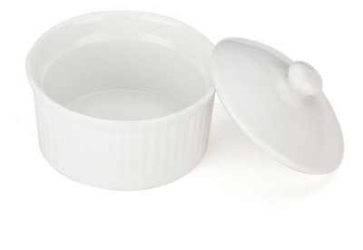 Devnow Ceramics Ramekin With Cover 3.4 3 - Cup Mould Pack of 3 Devnow Ceramics Ramekin With Cover 3.4 3 - Cup Mould Pack of 3