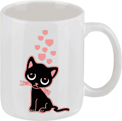 16% OFF on Ellicon Cute Cat In Love Ceramic Mug