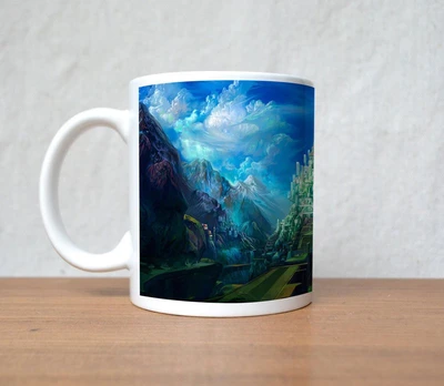 60% OFF on StyBuzz Fantasy Castle Art View Porcelain Mug 300 ml