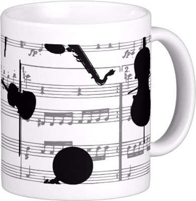 50% OFF on Exoctic Silver Music In My Vein: Symphony C008 Ceramic Mug 300 ml