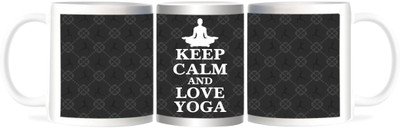 50% OFF on Refeel Gifts Keep Calm & Love Yoga Ceramic Mug 325 ml