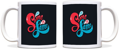 60% OFF on ShopMantra Same Is Same Black Ceramic Mug 300 ml