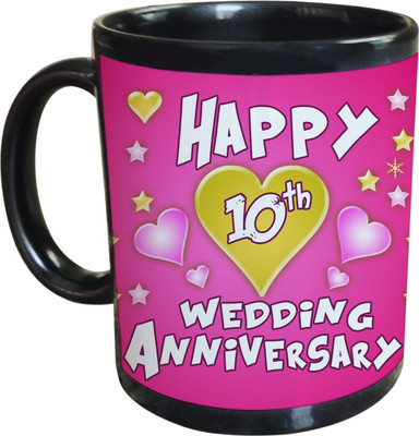 66% OFF on SajawatHomes 10th Wedding Anniversary Coffee Ceramic Mug 350 ml 66% OFF on SajawatHomes 10th Wedding Anniversary Coffee Ceramic Mug 350 ml