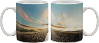 Artifa Road And Sky Porcelain, Ceramic Mug 350 ml Artifa Road And Sky Porcelain, Ceramic Mug 350 ml