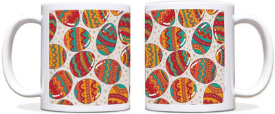 54% OFF on ShopMantra Easter Eggs Pattern Black Ceramic Mug 300 ml