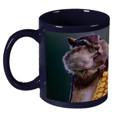 68% OFF on Amy Chipmunk Eating Corn Ceramic Mug 330 ml