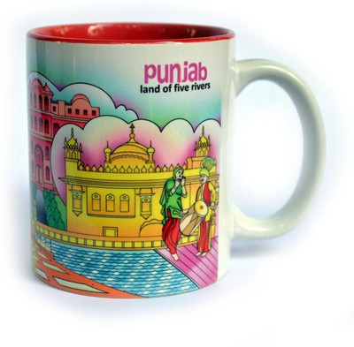 40% OFF on Indiavibes Coffee & Tea Punjab Theme Printed Ceramic Ceramic Mug