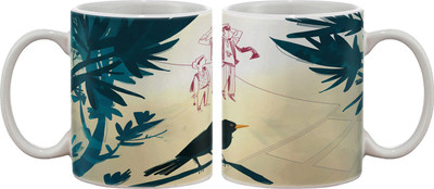 Artifa Bird And Boys Drawing Porcelain, Ceramic Mug 350 ml Artifa Bird And Boys Drawing Porcelain, Ceramic Mug 350 ml