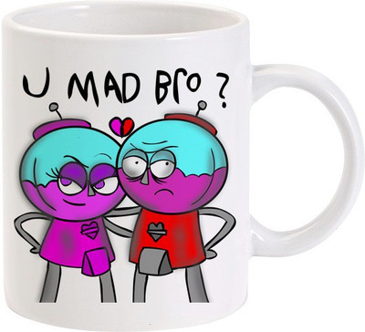 50% OFF on Lolprint U Mad Bro Funny Ceramic Mug 325 ml 50% OFF on Lolprint U Mad Bro Funny Ceramic Mug 325 ml