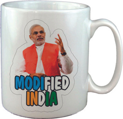 56% OFF on Printland Patriotic NaMo Ceramic Mug 350 ml