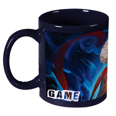 56% OFF on Amy Kakashi Cartoon Dark Blue Ceramic Mug 330 ml