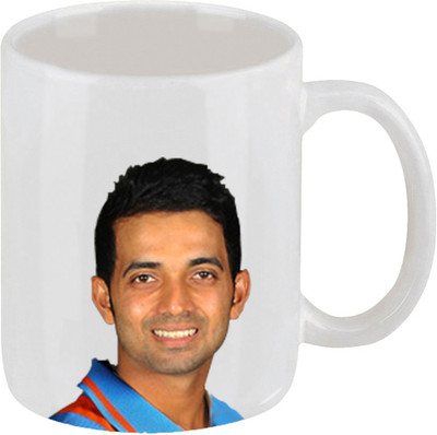 28% OFF on Ellicon C180 Ajinkya Rahane Psd Coffee Ceramic Mug 325 ml