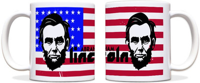 60% OFF on ShopMantra Abraham Lincoln Black Ceramic Mug 300 ml